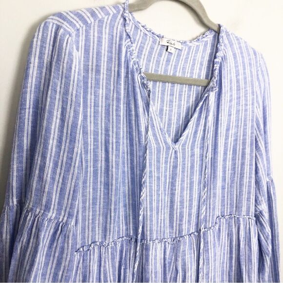 RAILS | Everly Tiered Long Sleeve Tie Dress Ludlow Stripe Women’s Size Small - Picture 4 of 11